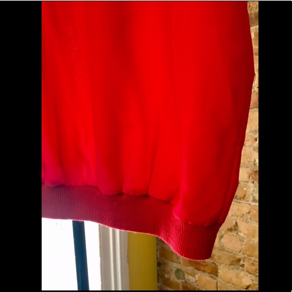 Vintage Red Polyester Polo Shirt by David Peet - Picture 4 of 8